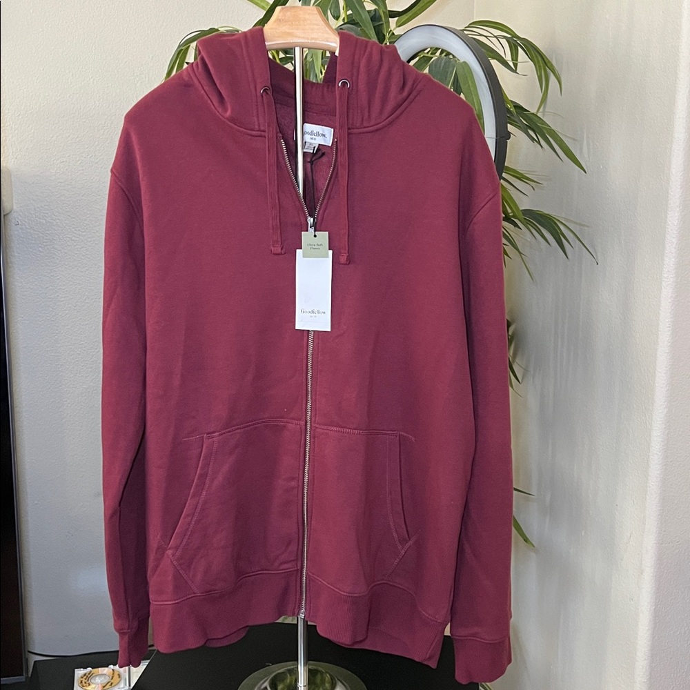 Goodfellow & Co Burgundy Fleece Hoodie